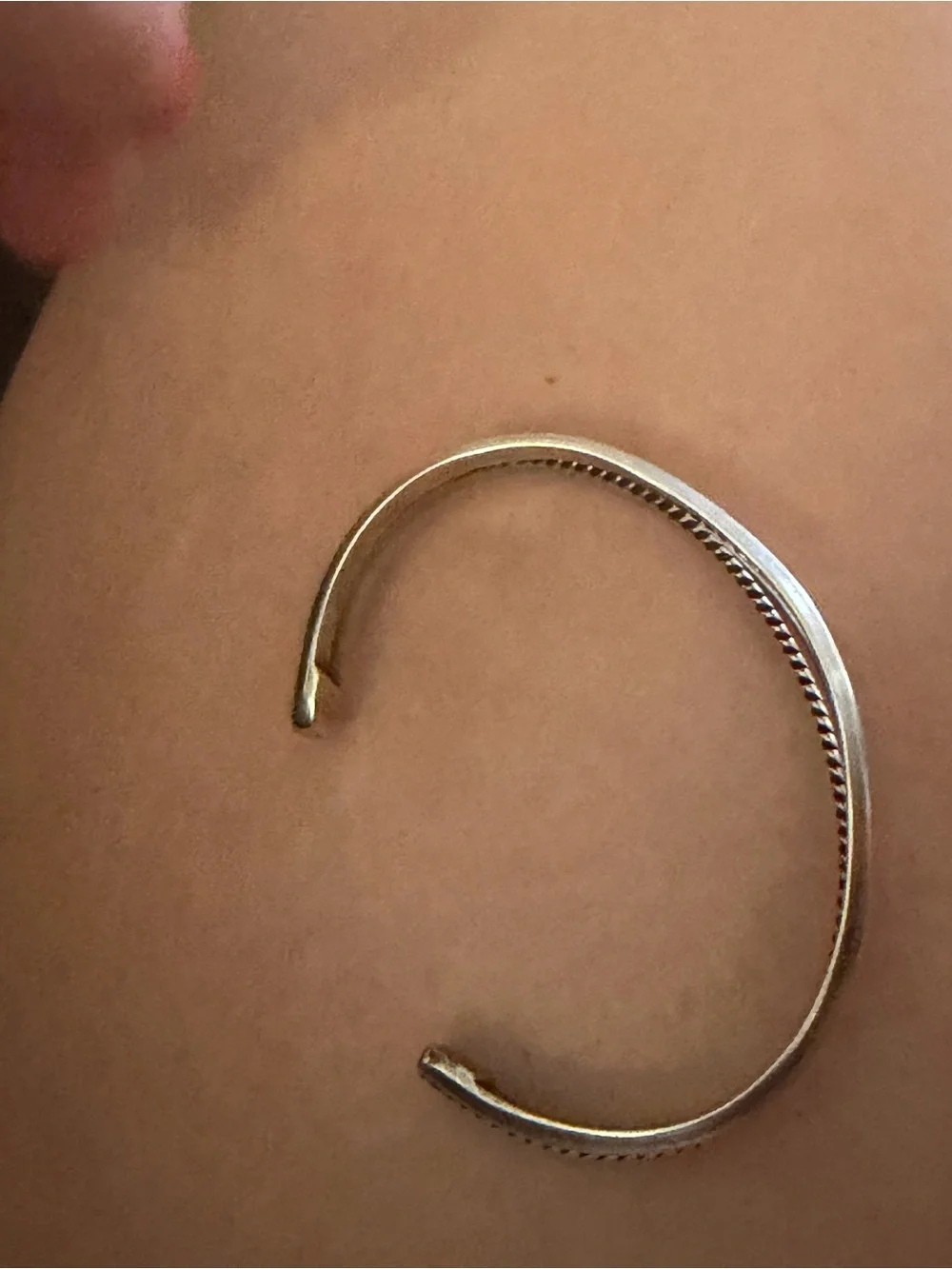 Silver-Tone Twisted Rope Bangle Bracelet - Women Accessories